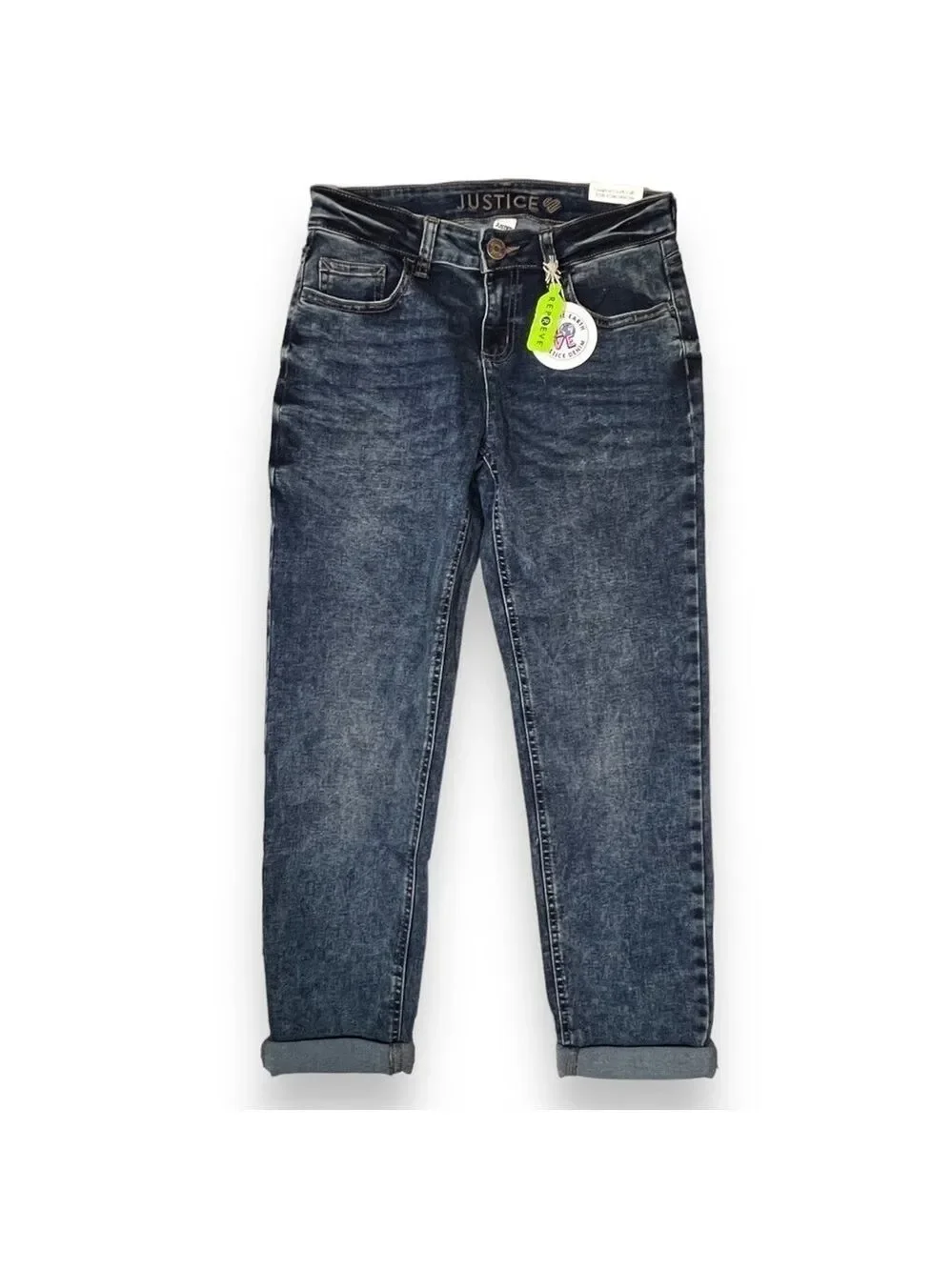 JUSTICE Girls Girlfriend Jeans Dark Wash Size 14
